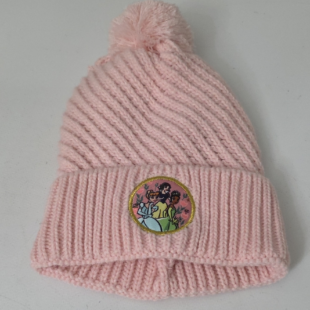 Pink Kids Beanie with Princess Design